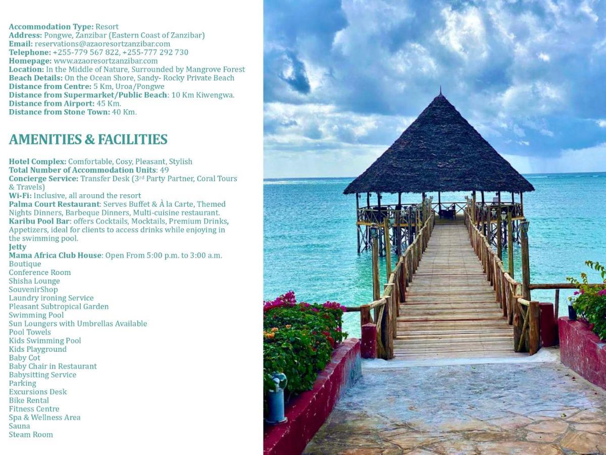 Azao Resort & Spa Pongwe Exterior photo